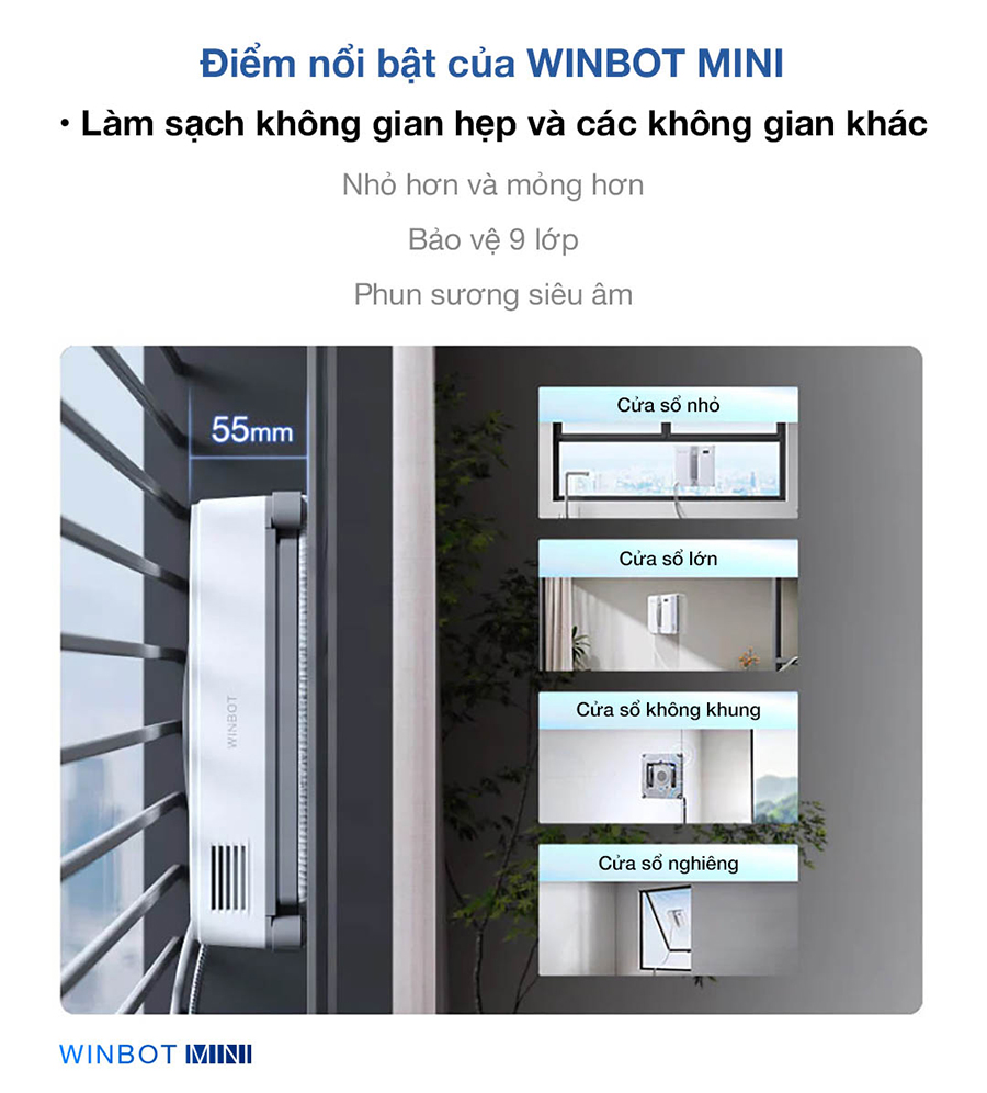 Robot lau kính Ecovacs Winbot Mini bigmivn (2)