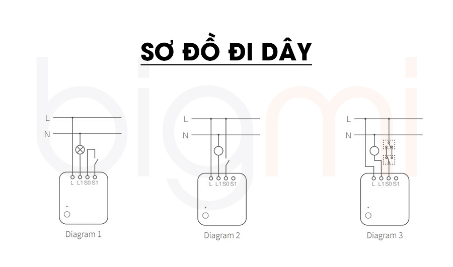 Sơ đồ đi dây Module công tắc đơn Aqara T1