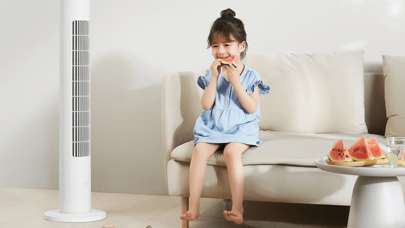 Kinh nghiệm chọn mua quạt tháp Xiaomi phù hợp gia đình 4 Quạt tháp Xiaomi có thiết kế tối giản và hiện đại