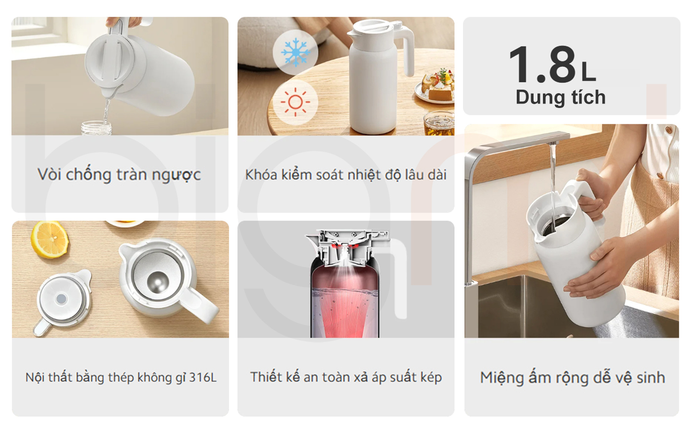 Bigmivn Ấm đun nước giữ nhiệt Xiaomi 1.8L XMBWH01PL (3)