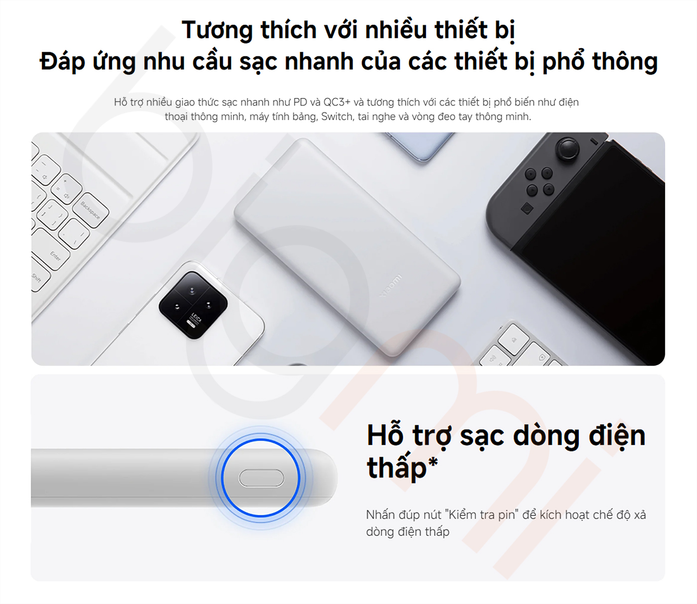 Bigmivn Pin sạc dự phòng Xiaomi Lite P16ZM 10.000mAh 22.5W QC PD 3 (6)