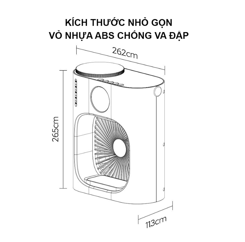 Quạt để bàn phun sương Xiaomi Lydsto CL08 XD-ZMLFS02 bigmivn (5)