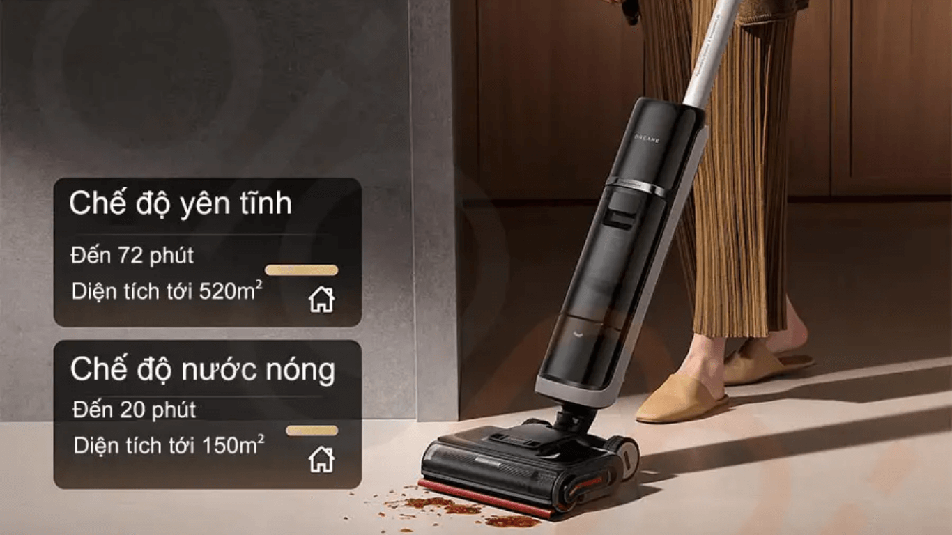 Kinh nghiệm chọn máy lau nhà khô ướt cho chung cư 3 Máy lau nhà khô ướt Dreame H15 Pro Heat khử khuẩn bằng nhiệt