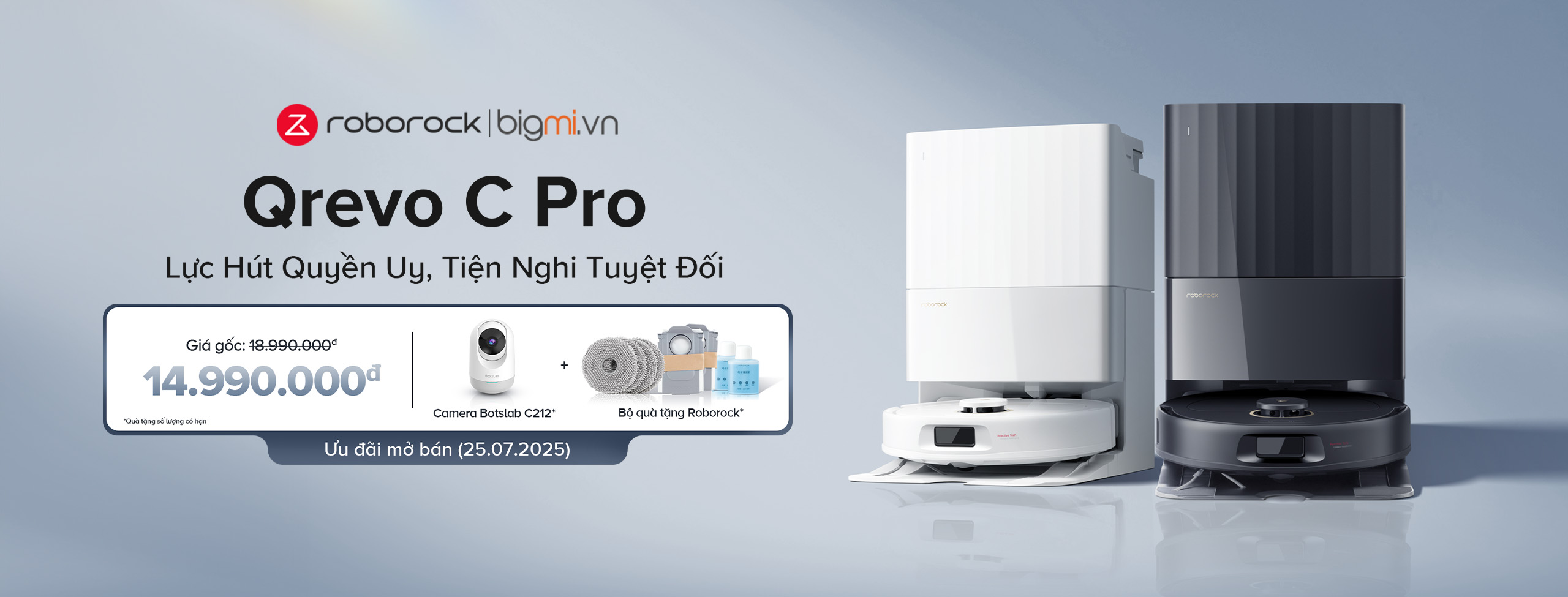 Banner mở bán Robot hút bụi lau nhà Roborock Qrevo C Pro