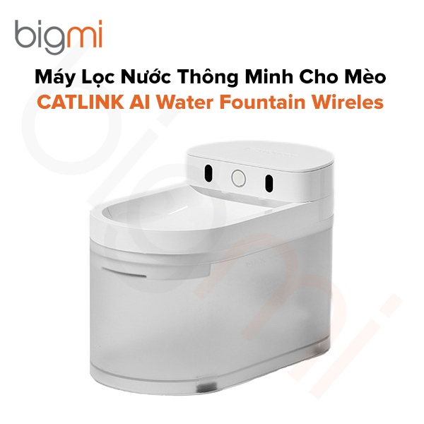 Máy Lọc Nước Thông Minh Cho Mèo CATLINK AI Water Fountain Wireles | Dung tích 2.3L - Tự động lọc, kết nối APP