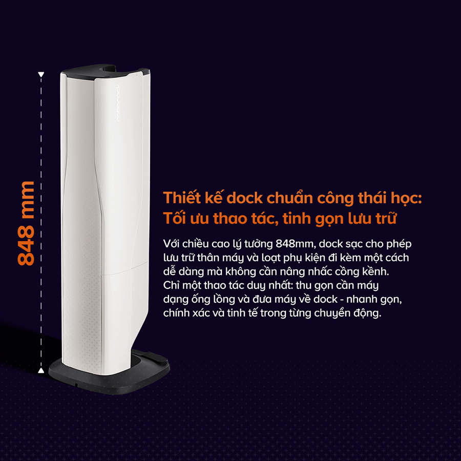 May hut bui cam tay Roborock H60 Hub Pro chinh hang tai bigmivn 9