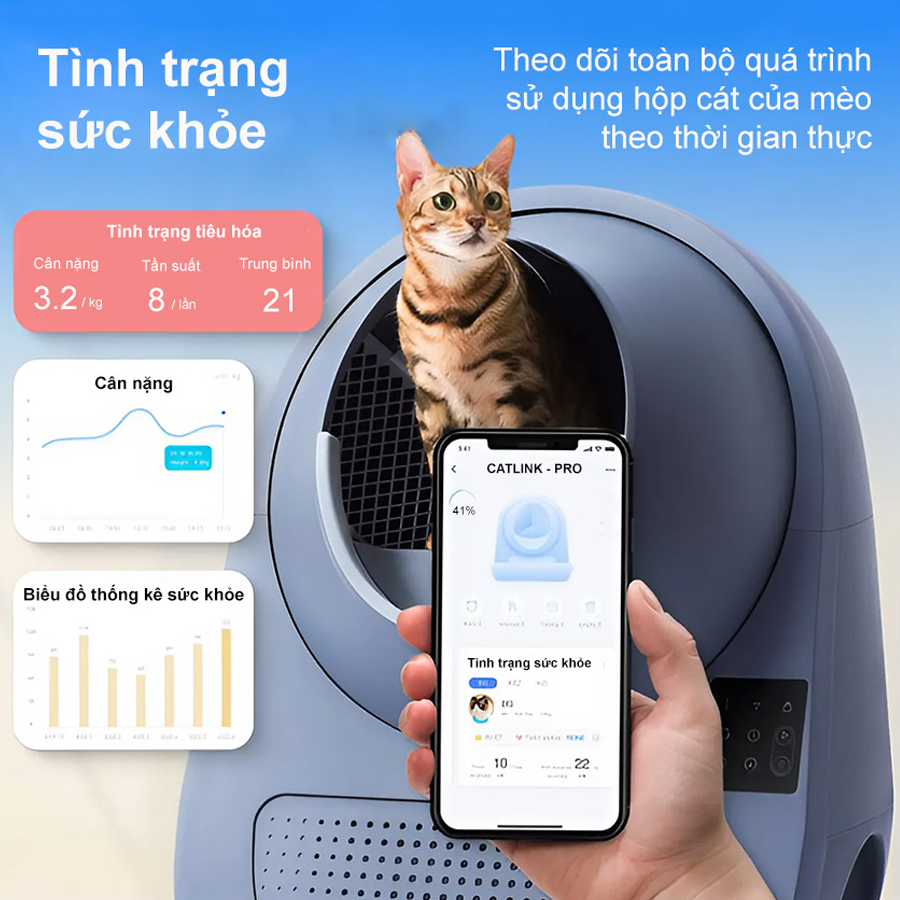 May ve sinh cho meo tu dong Catlink Pro X Luxury chinh hang tai bigmivn 3