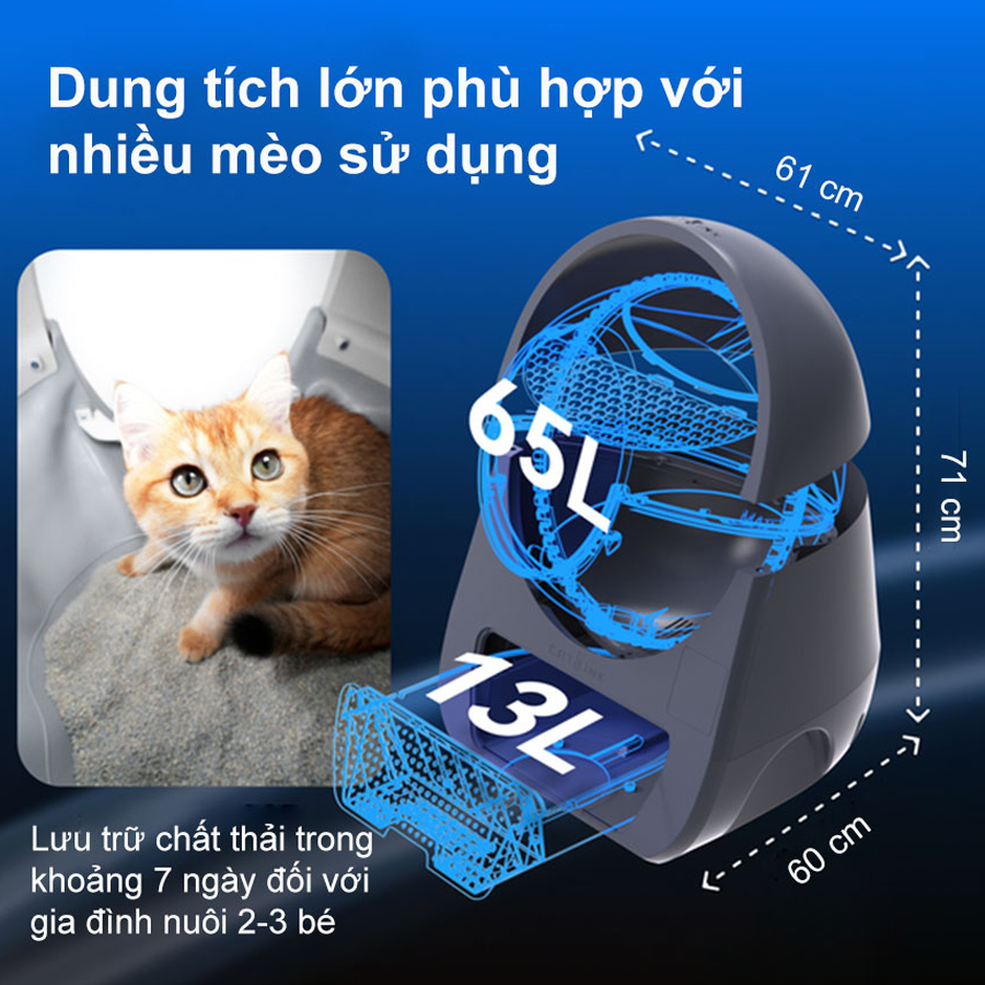 May ve sinh cho meo tu dong Catlink Pro X Luxury chinh hang tai bigmivn 6