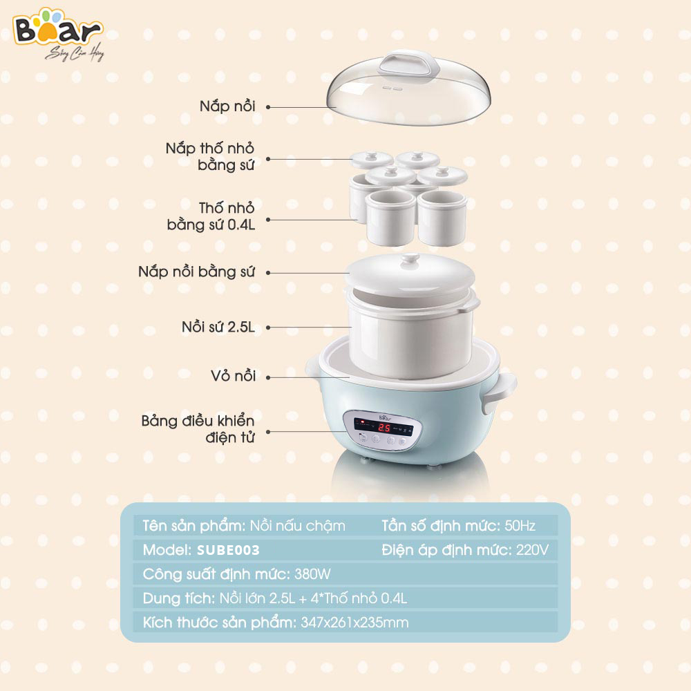Noi nau cham Bear 2.5L SUBE003 270W bigmivn 7