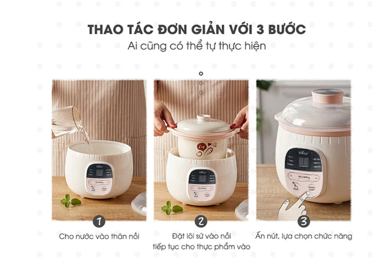 Noi nau cham Bear SUBE001 0.8L chinh hang tai bigmivn 1