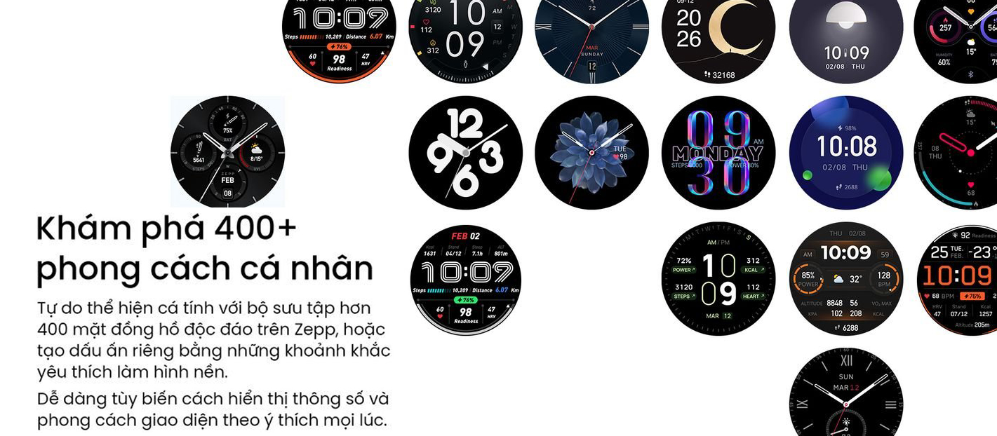 Dong ho Amazfit Active 2 day Silicon mat tron 10