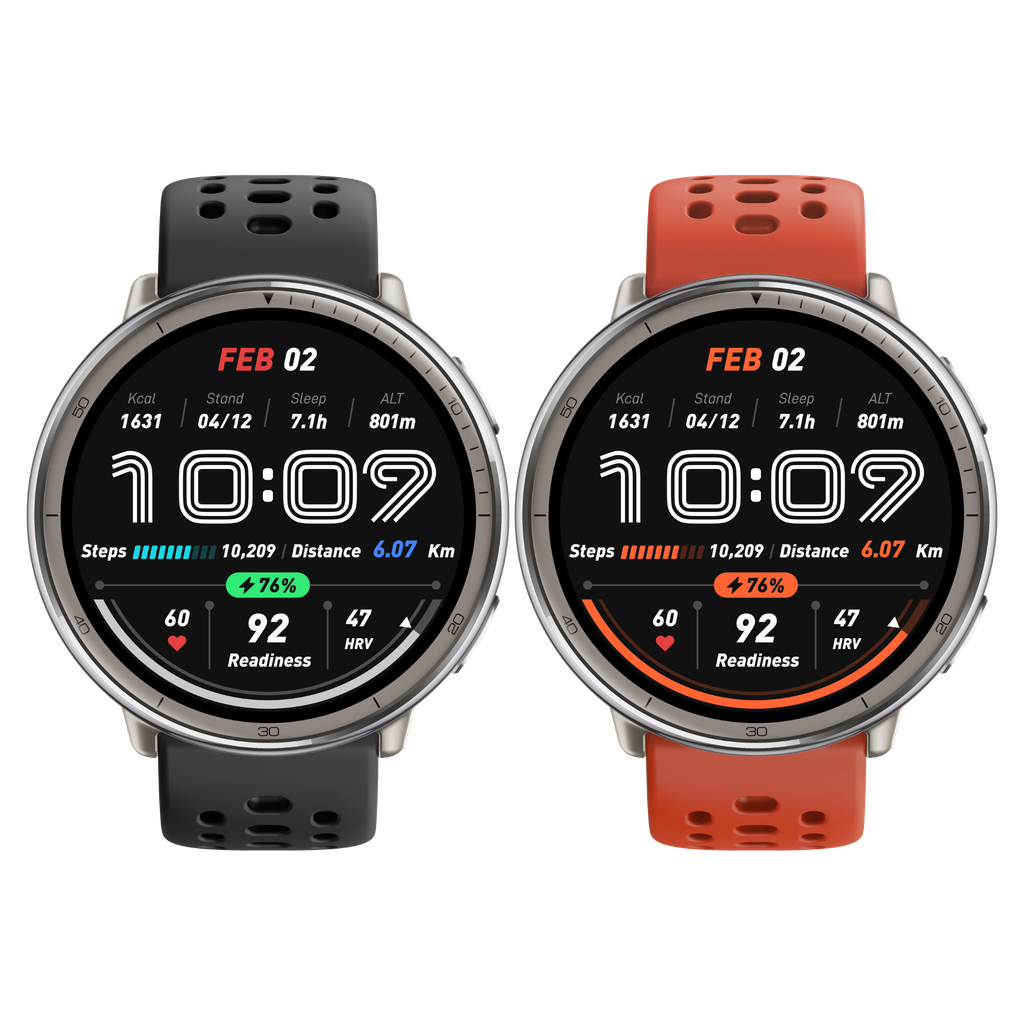 Dong ho Amazfit Active 2 day Silicon mat tron 2 mau