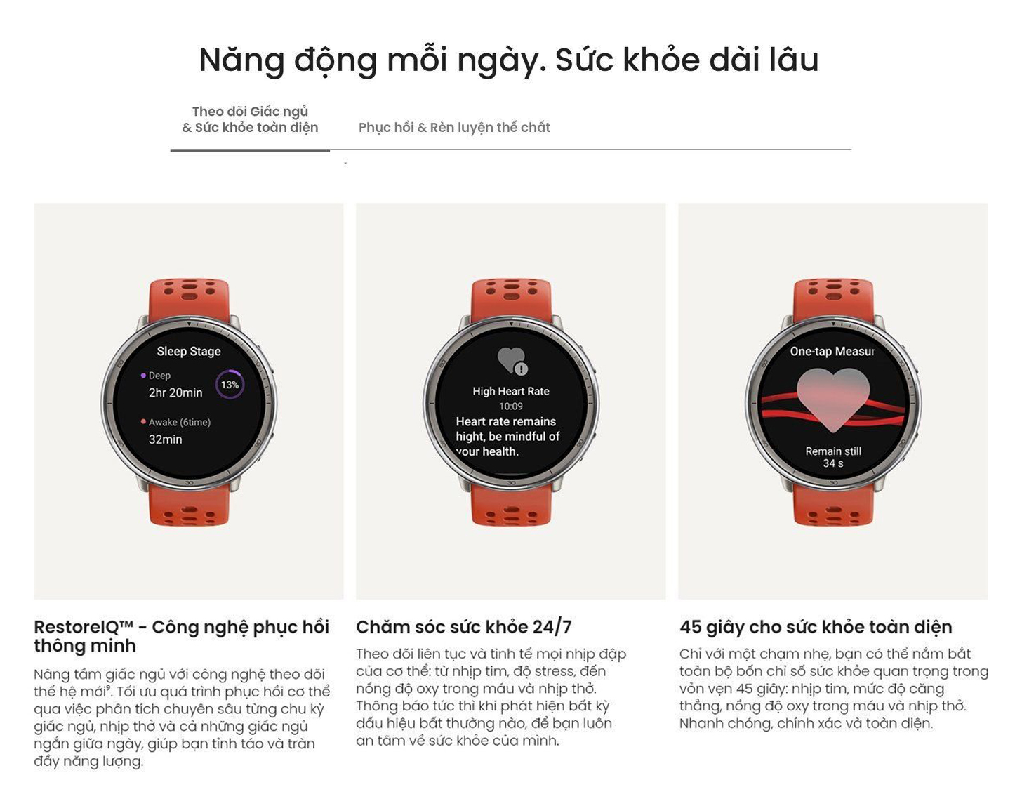 Dong ho Amazfit Active 2 day Silicon mat tron 4