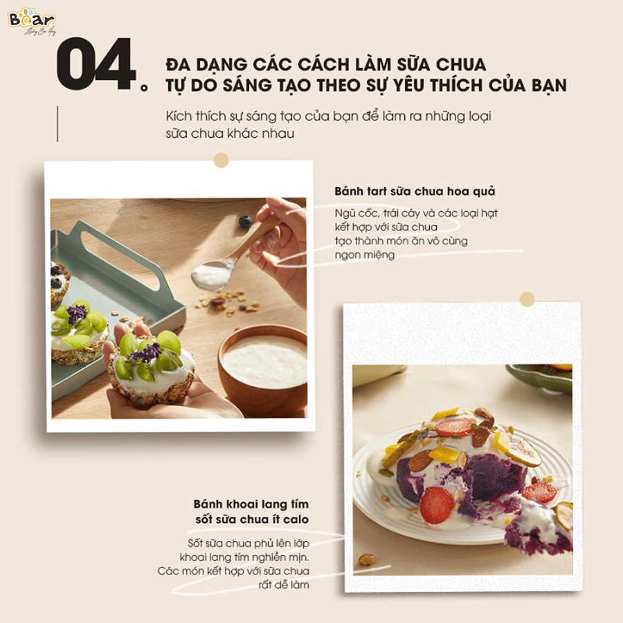 Máy làm sữa chua Bear SB-SC10C 6 May lam sua chua Bear SB SC10C 5