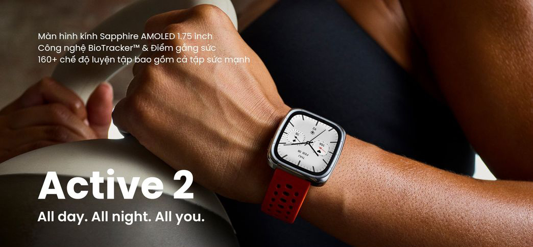 Dong ho thong minh Amazfit Active 2 Square Premium chinh hang tai bigmivn