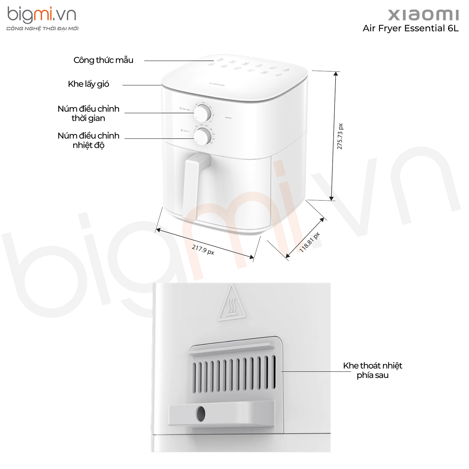 HDSD Noi chien khong dau Xiaomi Air Fryer Essential 6L BHR8588EU