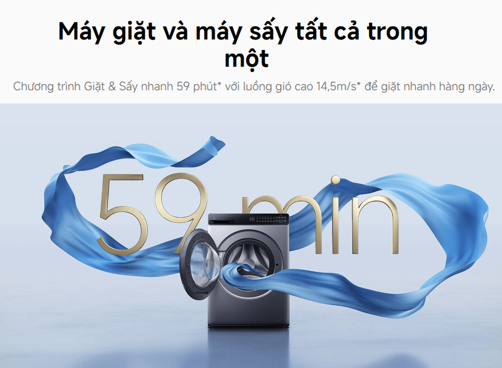 May giat say Xiaomi Mijia cua truoc WD105MJA10MY giat 10.5kg say 7kg 10