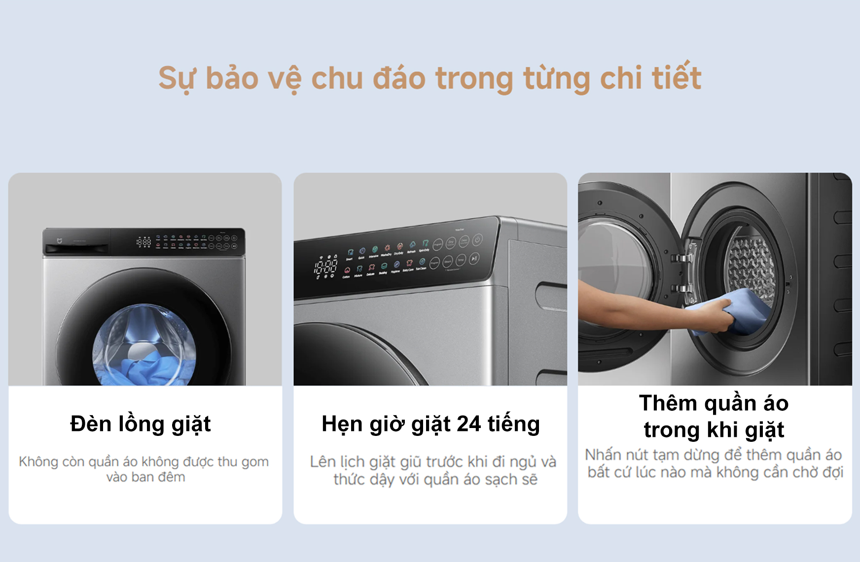 May giat say Xiaomi Mijia cua truoc WD105MJA10MY giat 10.5kg say 7kg 15