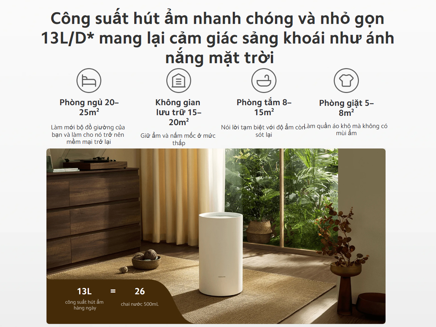 May hut am 13L Xiaomi Smart Dehumidifier Lite EU BHR8374EU bigmivn 12