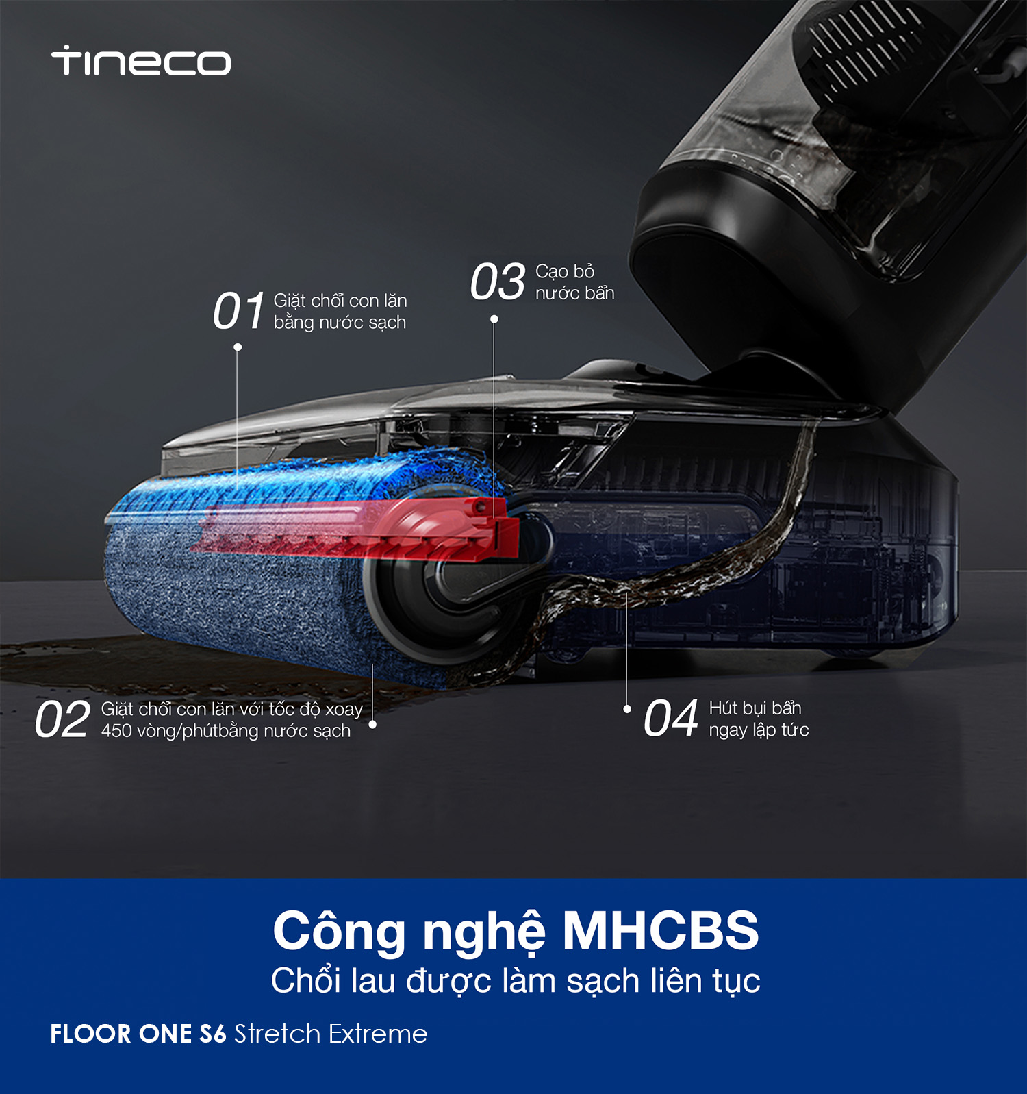 May hut bui lau nha Tineco Floor One S6 Stretch Extreme bigmivn 5