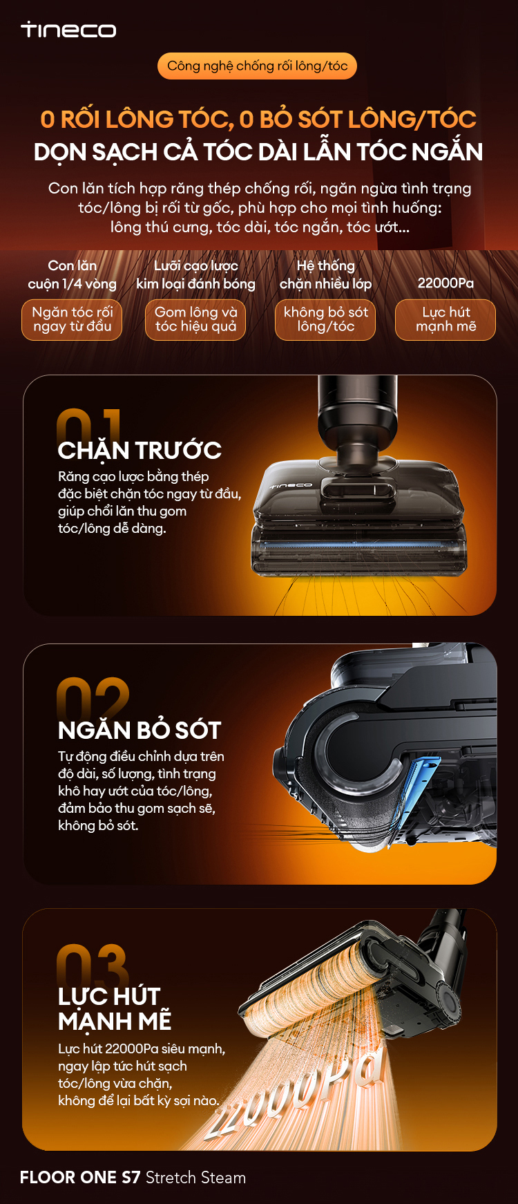 May hut bui lau nha Tineco Floor One S7 Stretch Steam chinh hang tai bigmivn 11