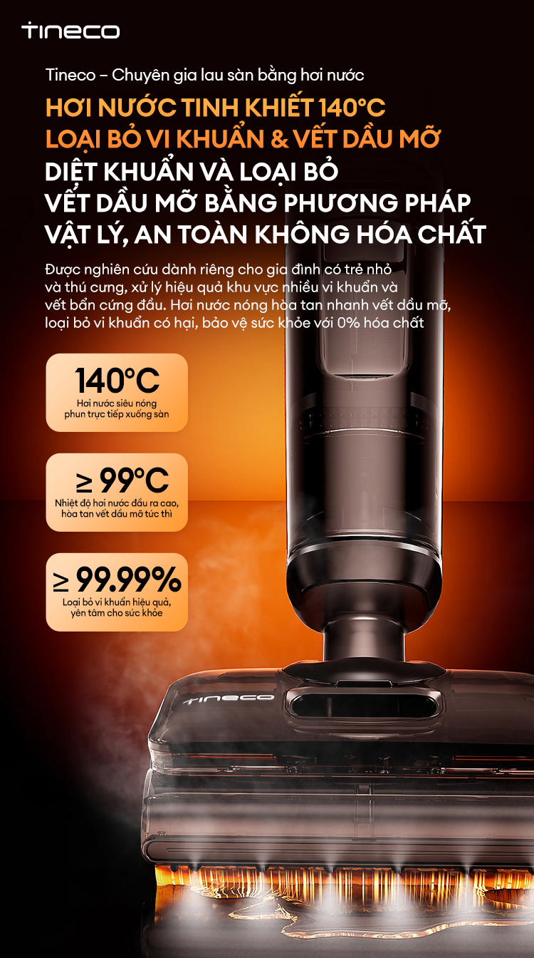 May hut bui lau nha Tineco Floor One S7 Stretch Steam chinh hang tai bigmivn 5
