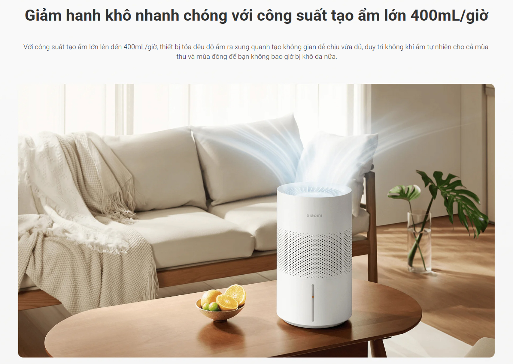 May tao am khong suong Xiaomi Smart Evaporative Humidifier BHR8532EU bigmivn 2