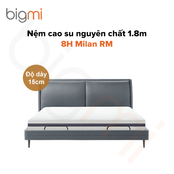 Nệm cao su nguyên chất 8H Milan RM 1.8m