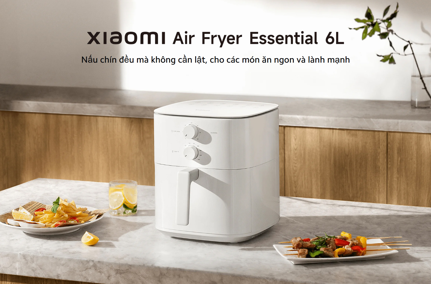 Nồi chiên không dầu Xiaomi Air Fryer Essential 6L BHR8588EU chính hãng tại bigmivn
