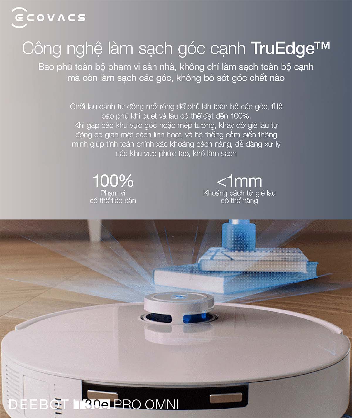 Robot hut bui lau nha Ecovacs Deebot T30e Pro Omni chinh hang tai Bigmivn 4