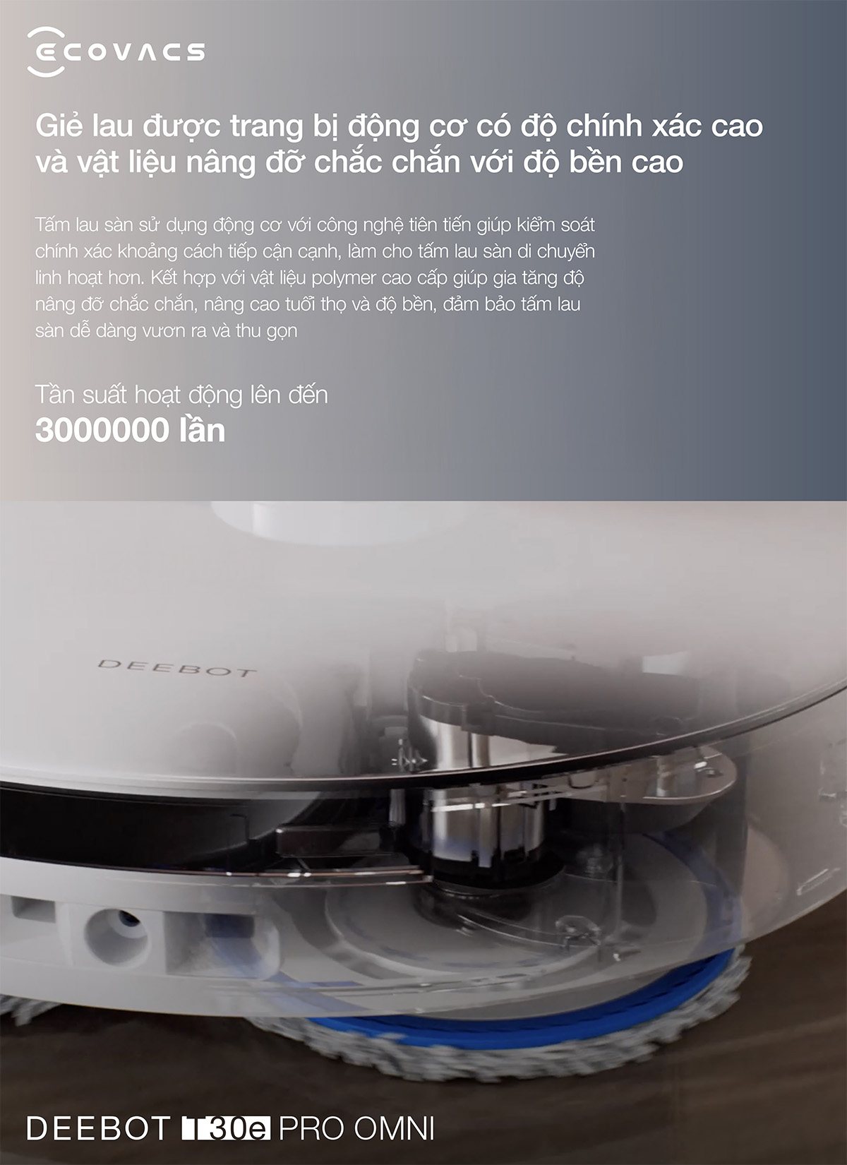 Robot hut bui lau nha Ecovacs Deebot T30e Pro Omni chinh hang tai Bigmivn 8