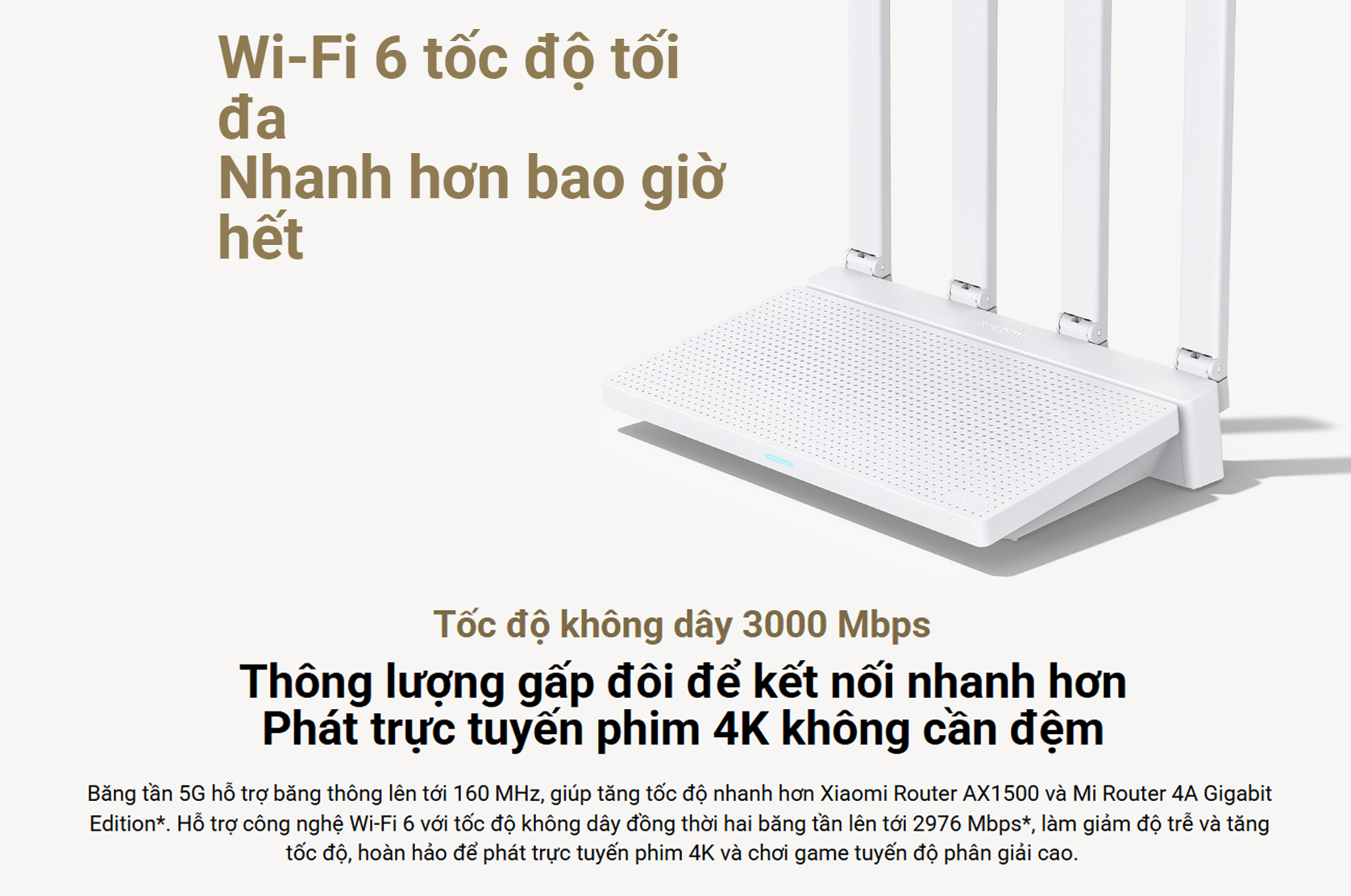 Router Wifi 6 Xiaomi AX3000T bigmivn 2
