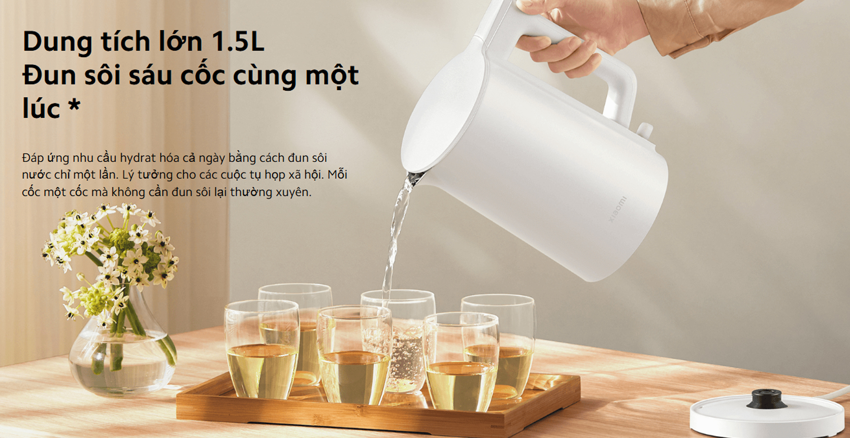 Am sieu toc Xiaomi Electric Kettle 2 Lite 1.5L BHR9036EU 1500W bigmivn 3