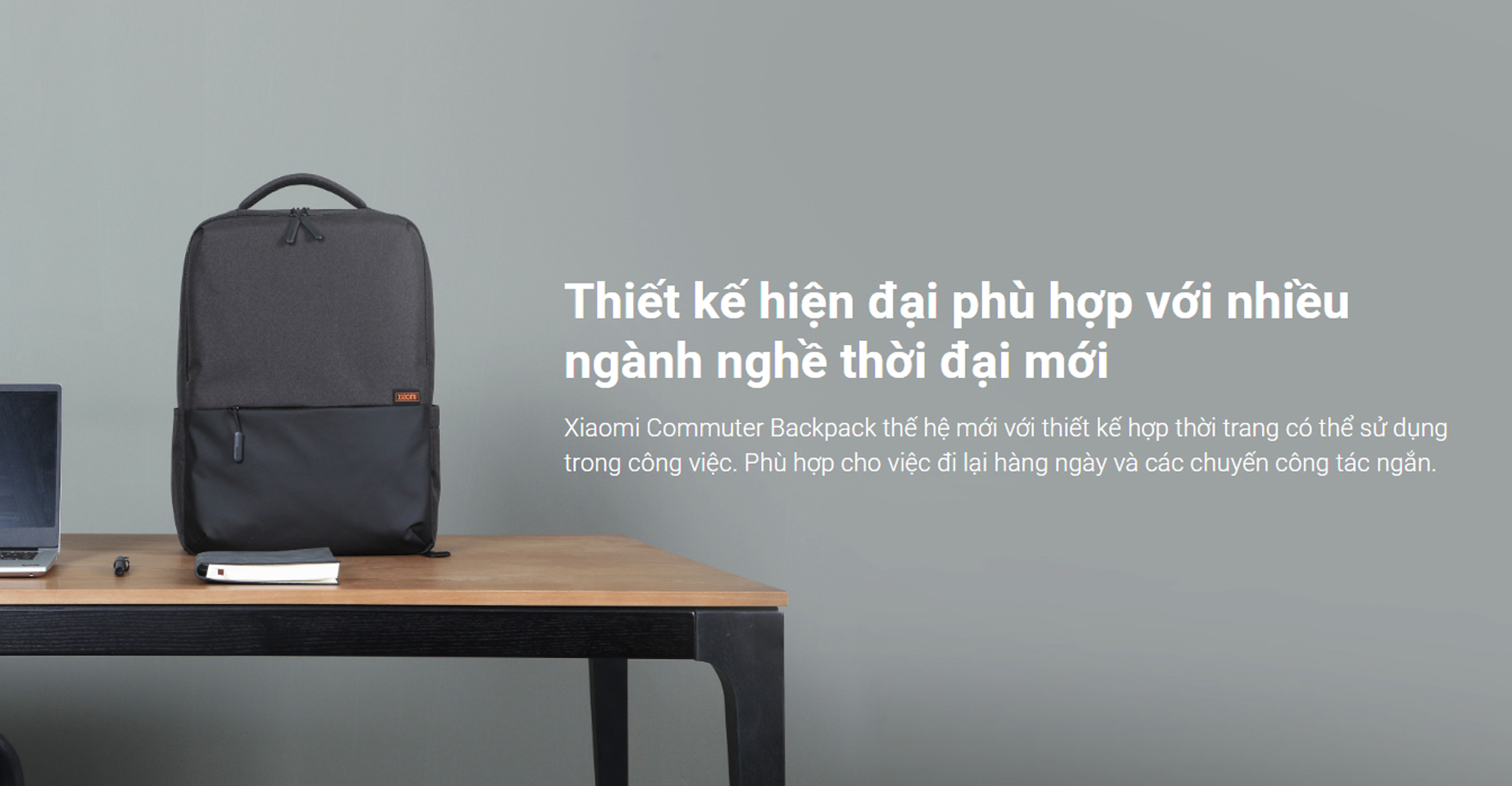 Balo Xiaomi Commuter Backpack sieu nhe chong rach chong tham nuoc bigmivn 1