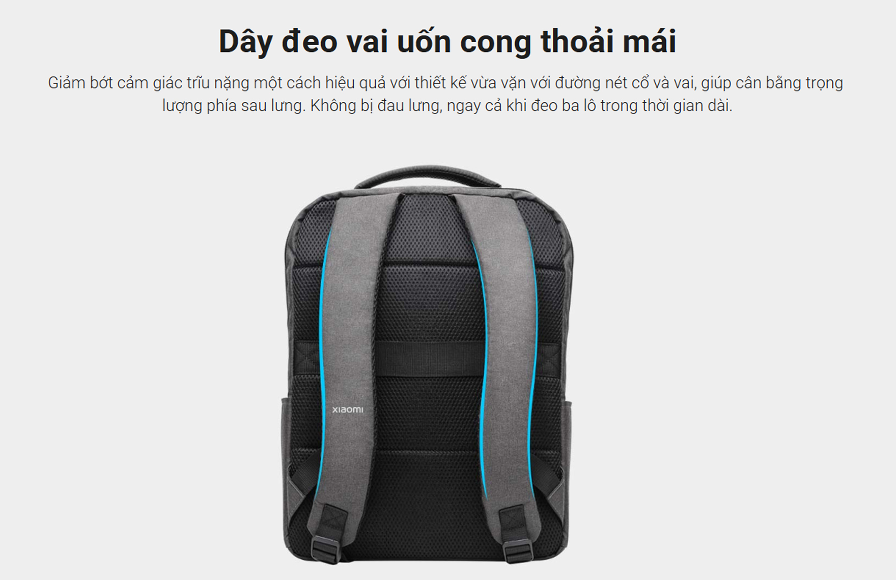 Balo Xiaomi Commuter Backpack sieu nhe chong rach chong tham nuoc bigmivn 6