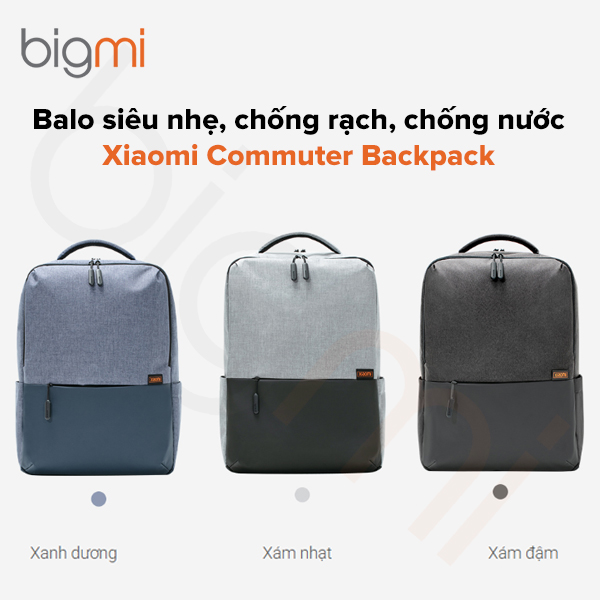 Balo Xiaomi Commuter Backpack siêu nhẹ chống rạch chống thấm nước - Hàng chính hãng