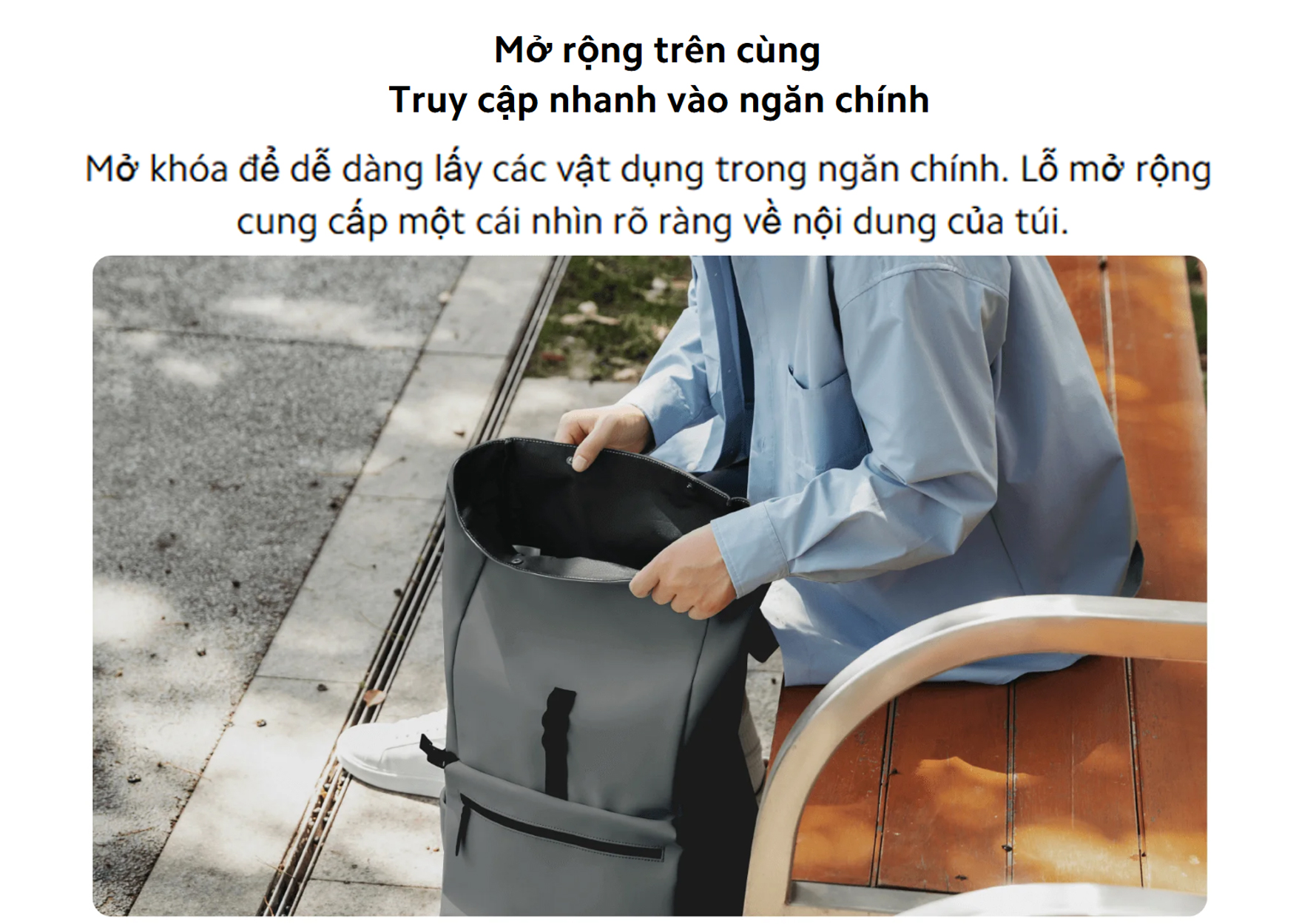 Balo Xiaomi Roll Top Casual Backpack bigmivn 5