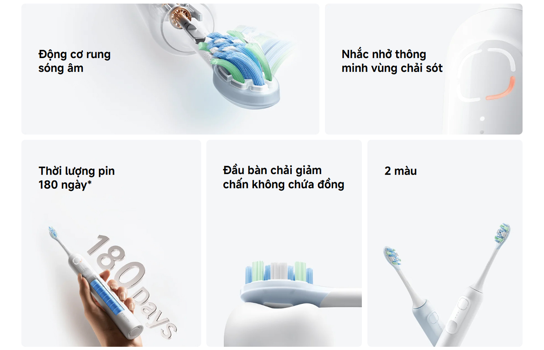 Bàn chải điện Xiaomi Oscillation Electric Toothbrush BHR9814GL - Chính hãng 3 Ban chai dien Xiaomi Oscillation Electric Toothbrush bigmivn 2