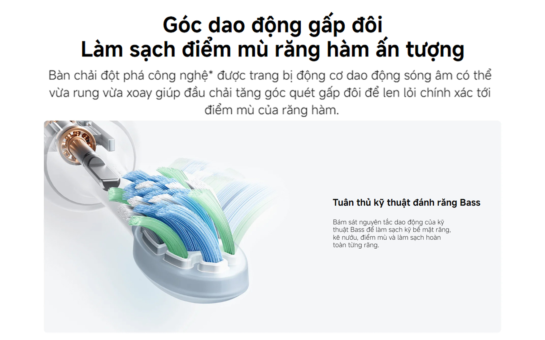 Bàn chải điện Xiaomi Oscillation Electric Toothbrush BHR9814GL - Chính hãng 4 Ban chai dien Xiaomi Oscillation Electric Toothbrush bigmivn 3