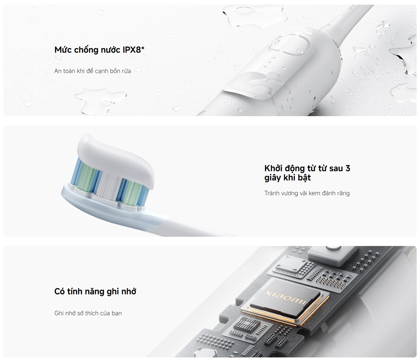 Bàn chải điện Xiaomi Oscillation Electric Toothbrush BHR9814GL - Chính hãng 9 Ban chai dien Xiaomi Oscillation Electric Toothbrush bigmivn 8
