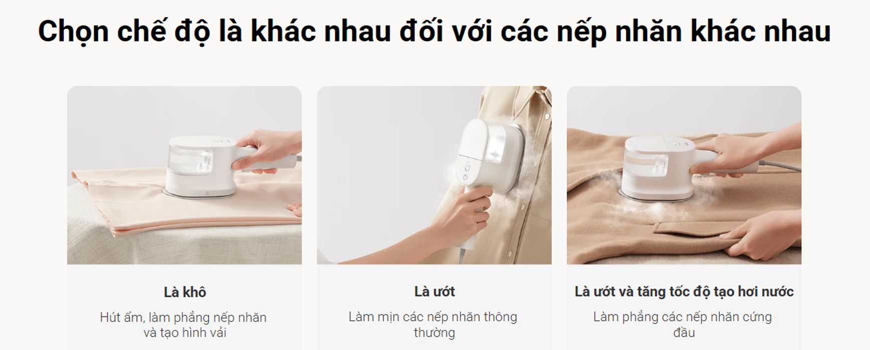 Bàn ủi hơi nước Xiaomi Handheld Steam Iron BHR9034EU - 1200W, 3 chế độ ủi, tăng áp 30kPa 11 Ban ui hoi nuoc Xiaomi Handheld Steam Iron BHR9034EU bigmivn 5