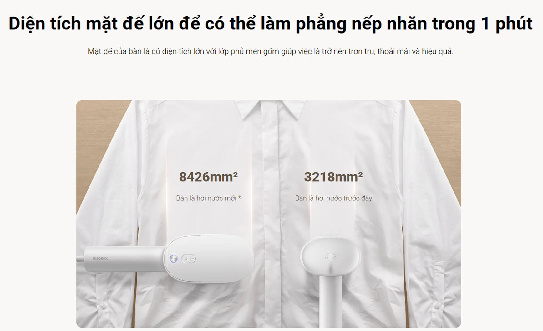 Bàn ủi hơi nước Xiaomi Handheld Steam Iron BHR9034EU - 1200W, 3 chế độ ủi, tăng áp 30kPa 9 Ban ui hoi nuoc Xiaomi Handheld Steam Iron BHR9034EU bigmivn 7