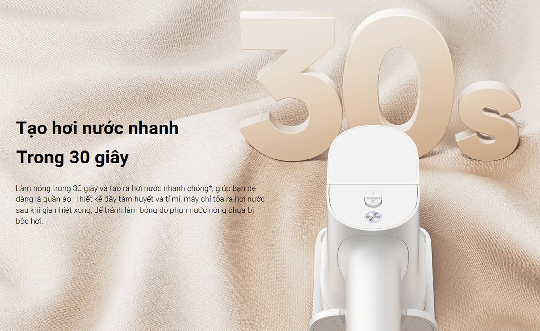 Bàn ủi hơi nước Xiaomi Handheld Steam Iron BHR9034EU - 1200W, 3 chế độ ủi, tăng áp 30kPa 7 Ban ui hoi nuoc Xiaomi Handheld Steam Iron BHR9034EU bigmivn 9