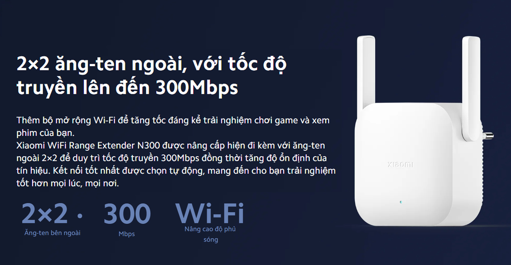 Bộ kích sóng Wifi Xiaomi Range Extender N300 4 Bo kich song Wifi Xiaomi Range Extender N300 bigmivn 2