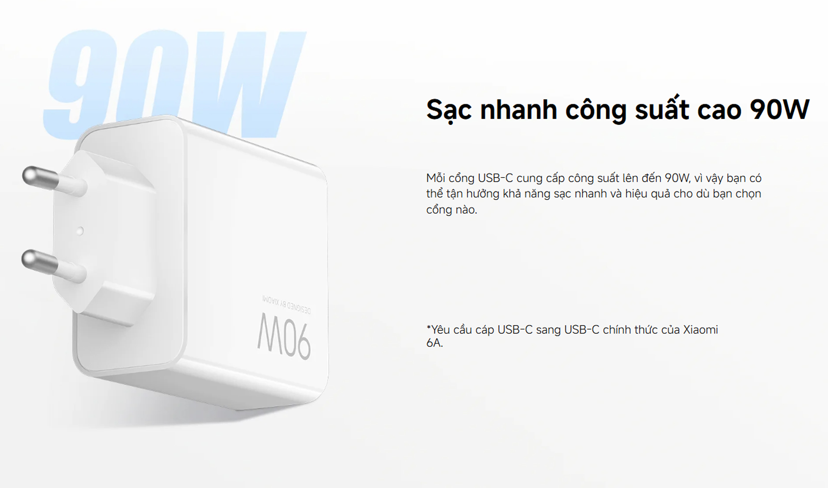 Cu sac nhanh Adapter Xiaomi 90W HyperCharge EU 2C1A bigmivn 1