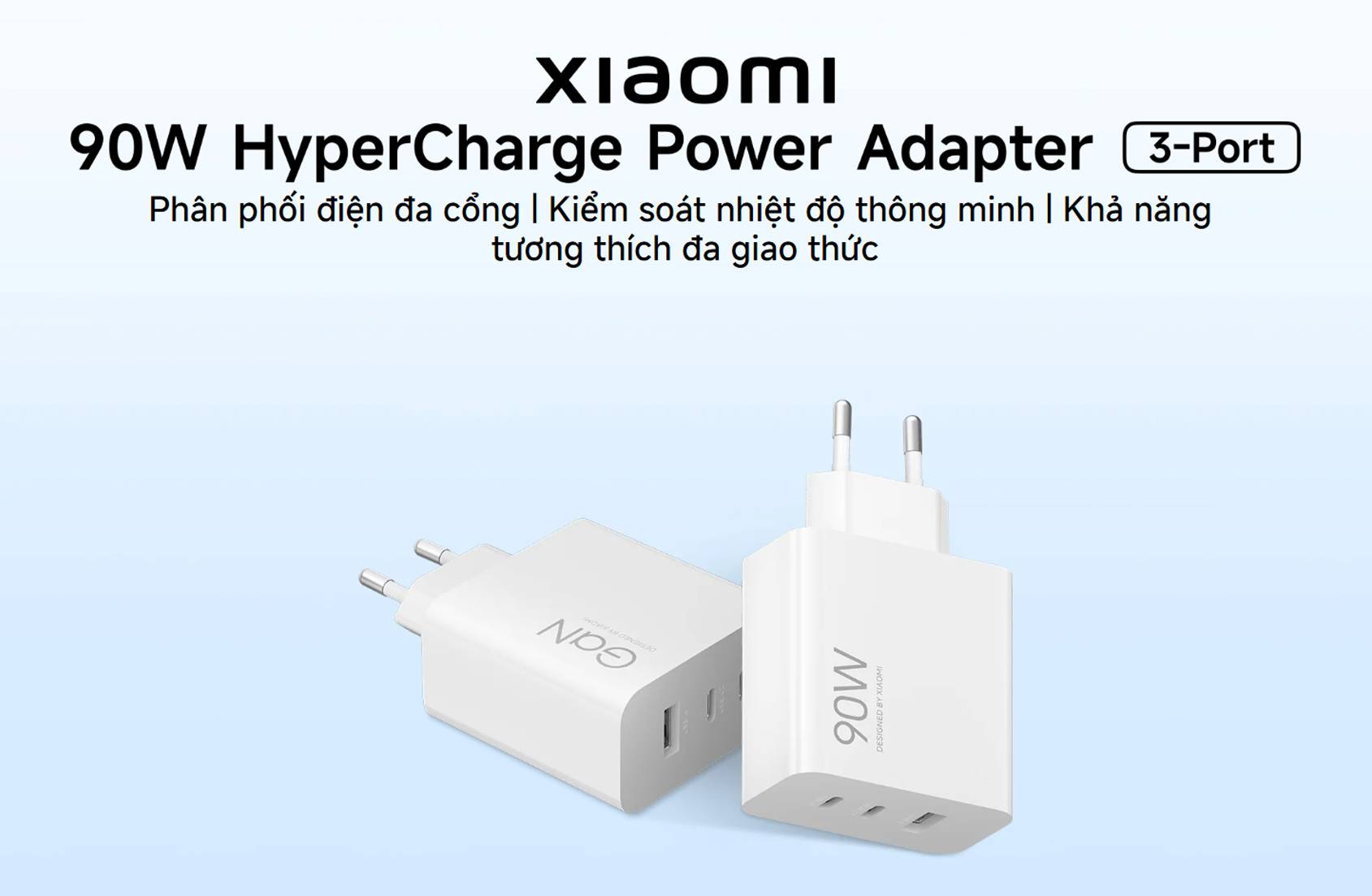 Củ sạc nhanh Adapter Xiaomi 90W HyperCharge EU 2C1A bigmivn