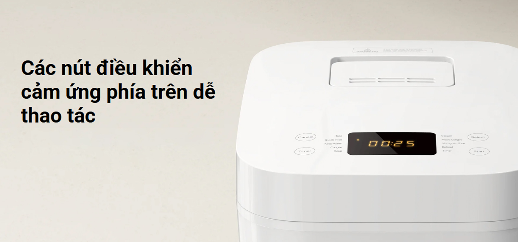 Nồi cơm điện đa năng Xiaomi Multifunctional Rice Cooker 4L BHR9115VN - Hàng chính hãng 11 Noi com dien da nang Xiaomi Multifunctional Rice Cooker 4L bigmivn 9