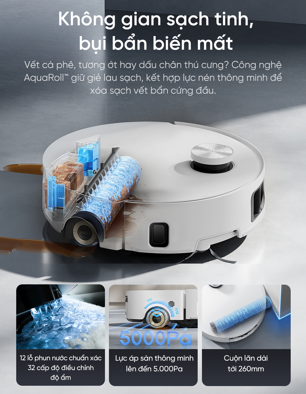 Robot hut bui lau nha Dreame Aqua10 Roller bigmivn 2