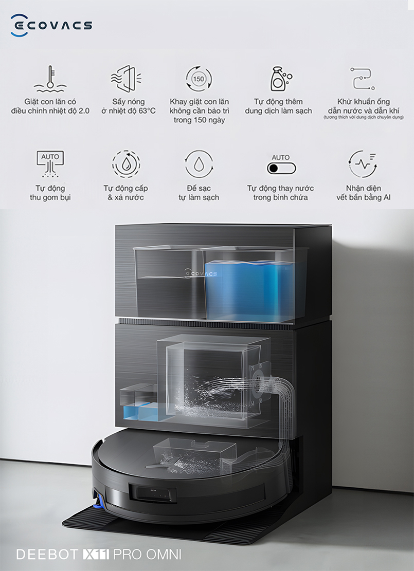 Robot hut bui lau nha Ecovacs Deebot X11 Pro Omni bigmivn 13