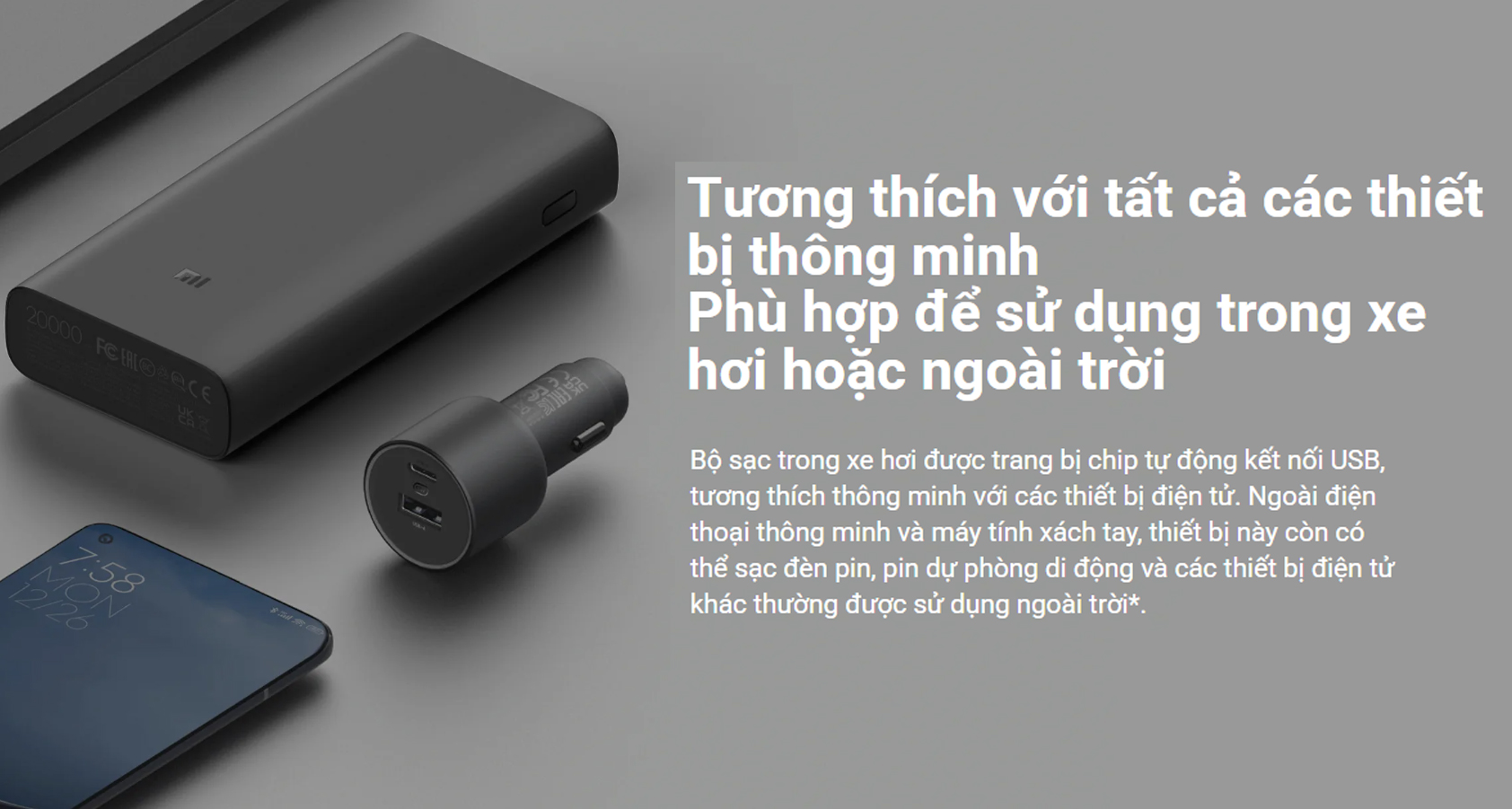 Tau sac xe hoi Xiaomi 67W Car Charger 1A1C bigmivn 4